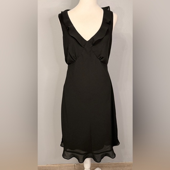 Down Joy Dresses & Skirts - Elegant ruffle trim Black Dress with lining